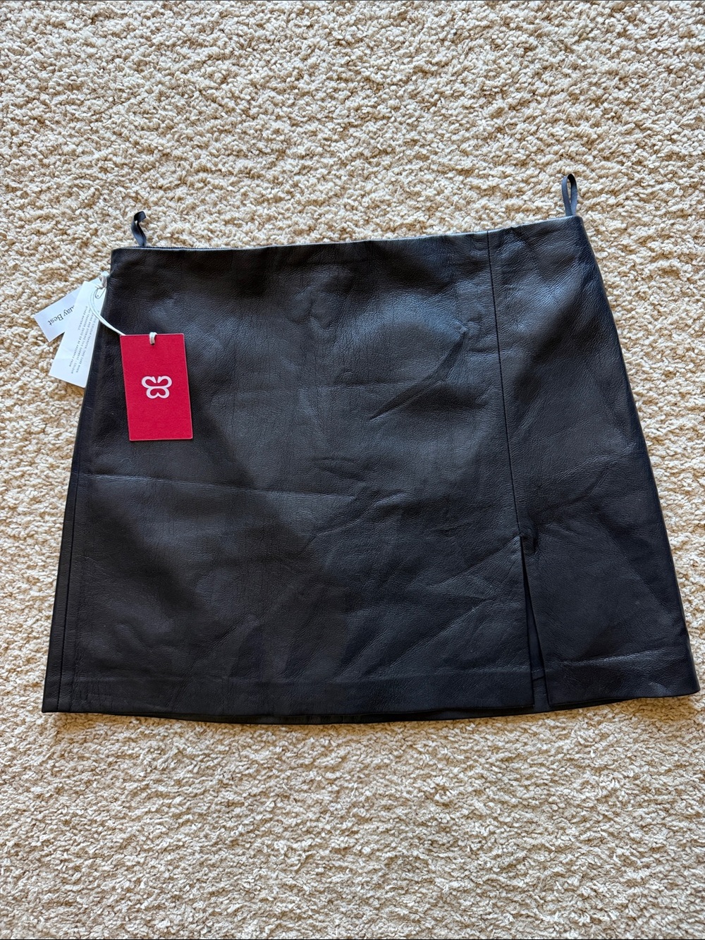 Sunday Best (Aritzia)  Women’s Black Faux Leather Mini Skirt